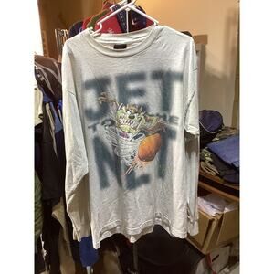 Vintage Taz Tasmanian Devil 1996 Space Jam Jet to the Net long sleeve Shirt
